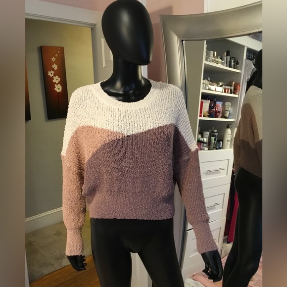 Sweaters - Brown multicolor sweater